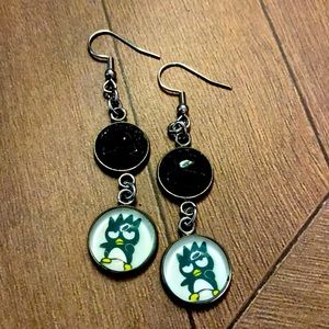 Custom made stainless steel Batz Maru Earrings